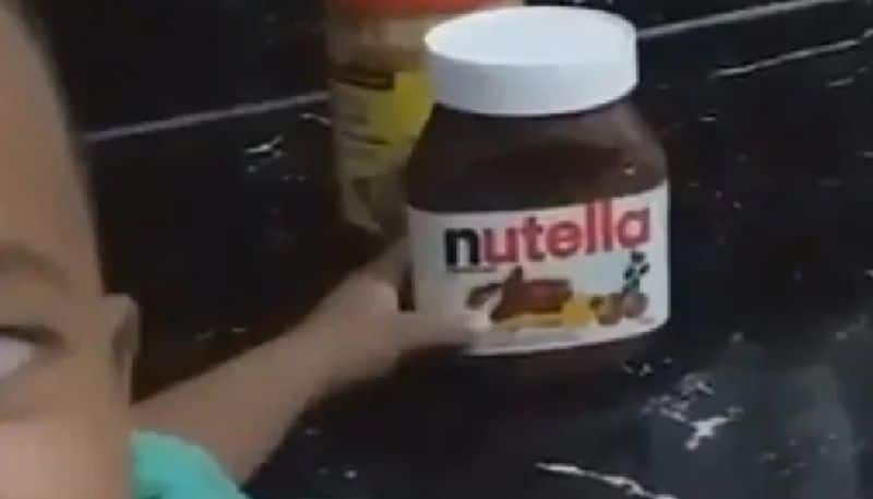 viral video in which kid spells nutella wrong