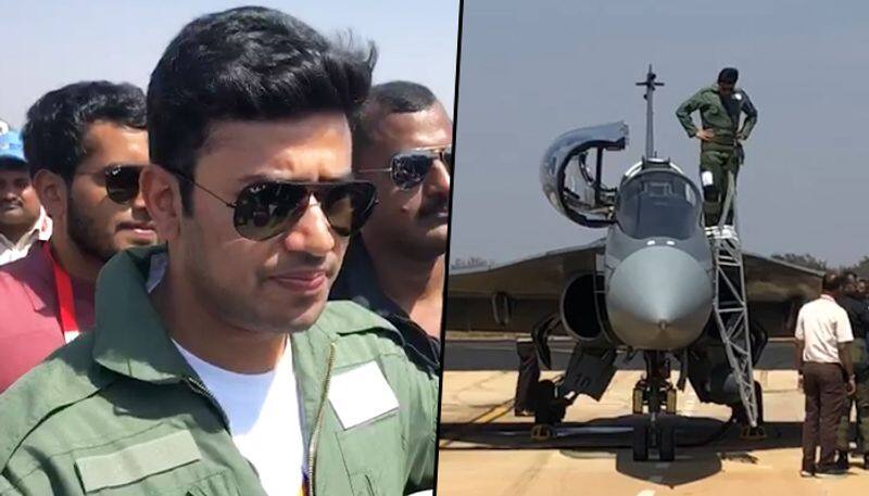 MP Tejasvi Surya makes a sortie on Tejas fighter jet - vpn