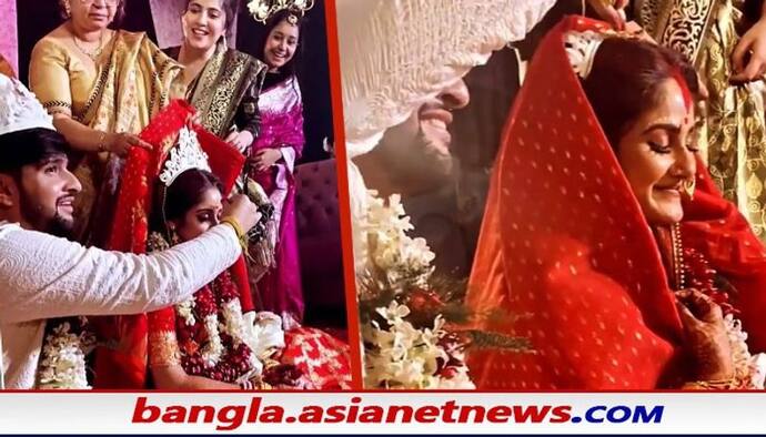 নববধূর সিঁথিতে সিঁদুর উঠতেই 'ইনকিলাব জিন্দাবাদ' ধ্বনি, নীল-তৃণার সিঁদুরদানের মিষ্টি ভিডিও ভাইরাল