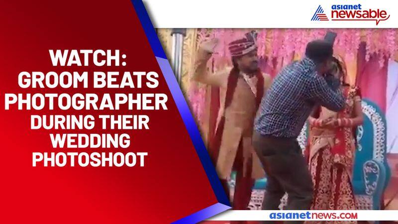 Groom slaps photographer for getting too close to bride? Watch this viral video - gps