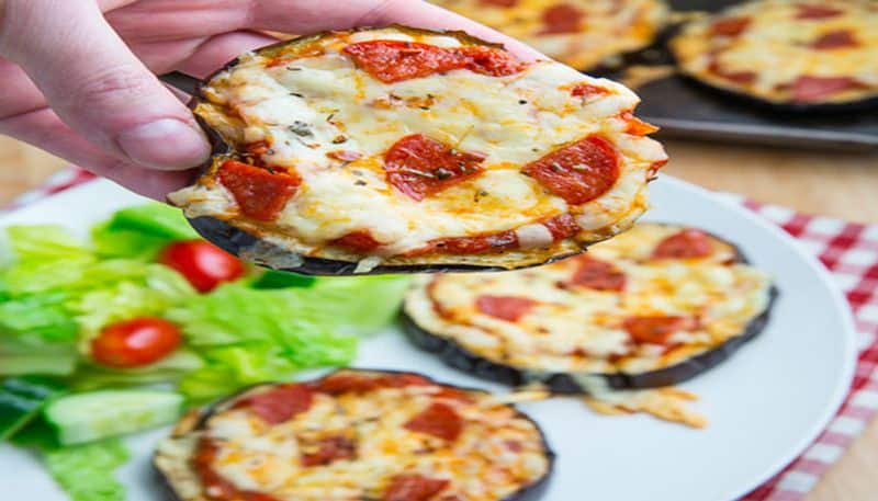 Making  Eggplant Pizza Recipe