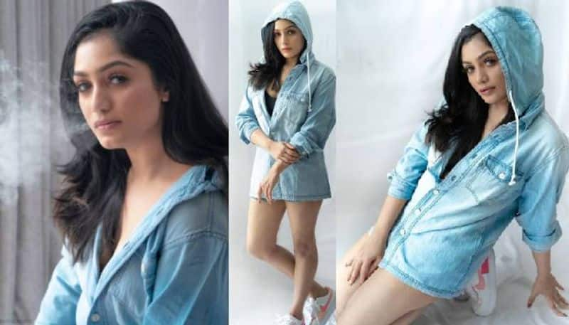 arya badai in denim shirt pics viral