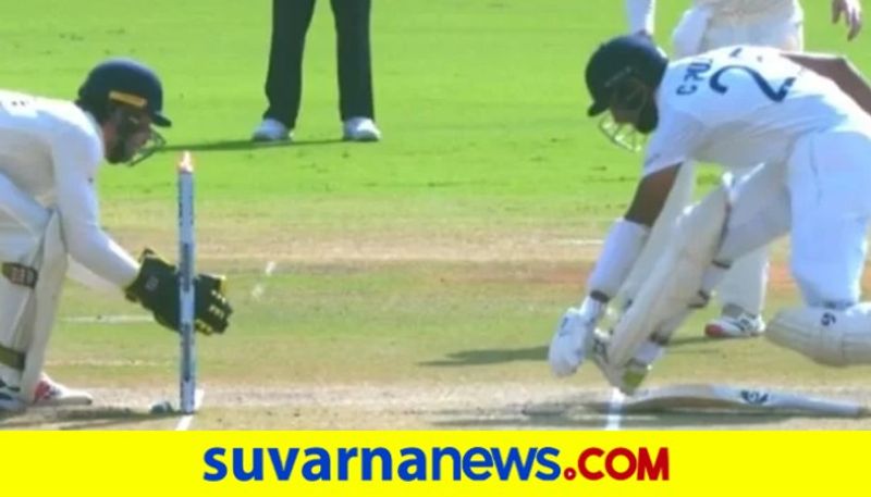 India vs England 2nd Test in Chennai Cheteshwar Pujara drops his bat run out Video goes Viral kvn