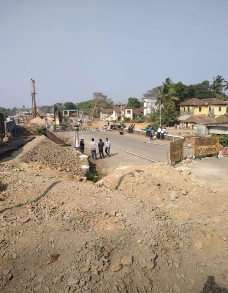 Karwar London Bridge Demolished due to NH Road grg