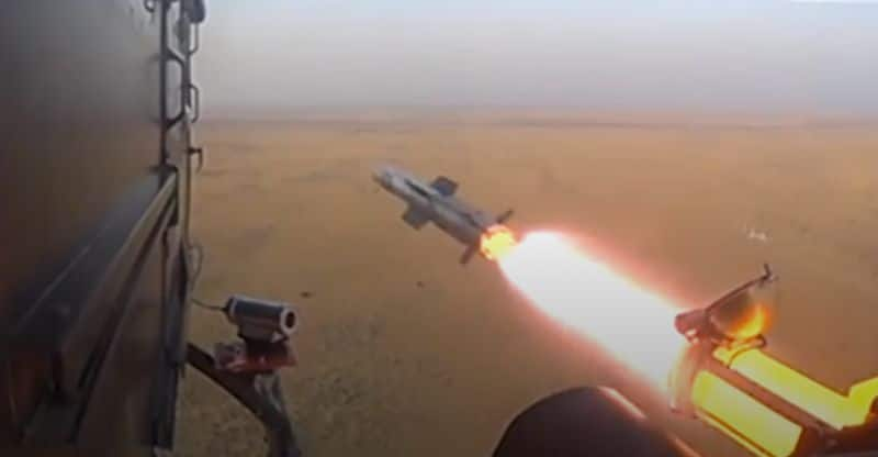 This video of Helina anti tank missile test