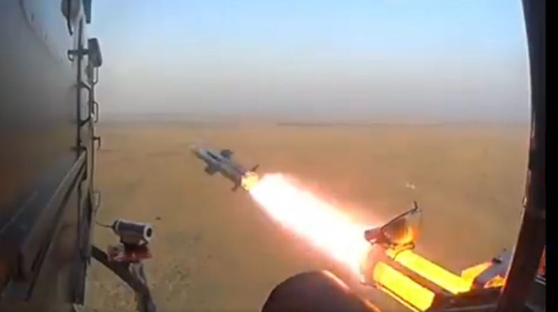 DRDO Developed Homemade anti tank guided missile Helina has completed user trials ckm