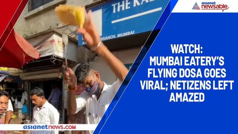 Watch Mumbai eatery's flying dosa goes viral; netizens left amazed-tgy