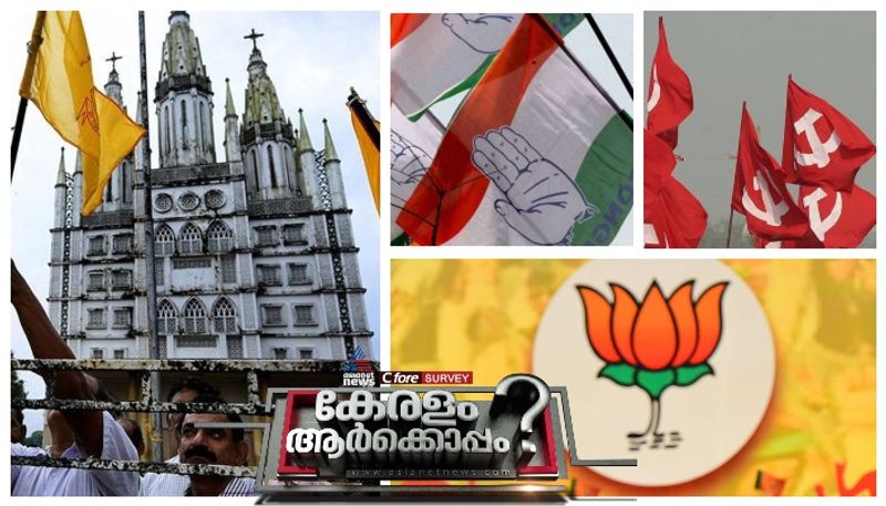 asianet news c fore pre poll survey result bjp inflence in christian voters