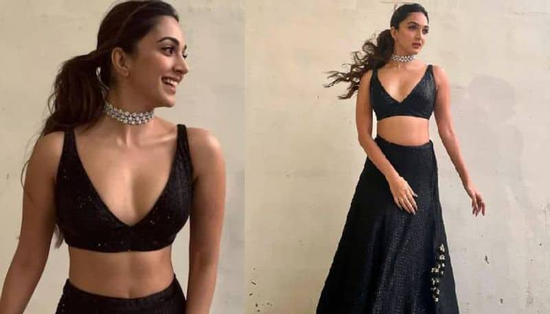 Kiara Advani in a  Black lehenga