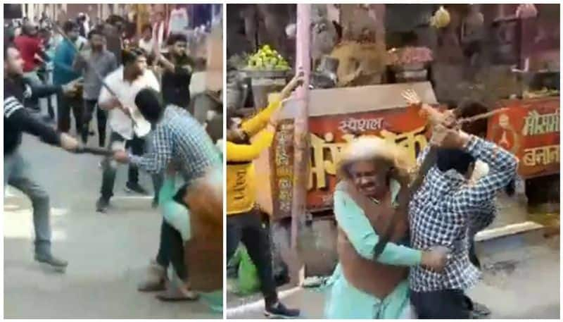 On Camera UP Sellers Fight Over Customers With Rods And Sticks