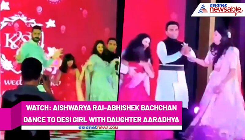 Aaradhya Bachchan grooves with mom Aishwarya, dad Abhishek Bachchan on Desi Girl (Watch video) - gps