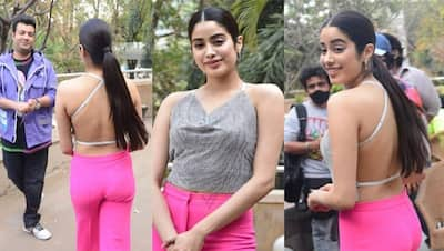 बैकलेस ड्रेस में मुंबई की सड़कों पर घूमती दिखी Janhvi Kapoor, सिल्वर टॉप के साथ पहन रखा था गुलाबी पैंट