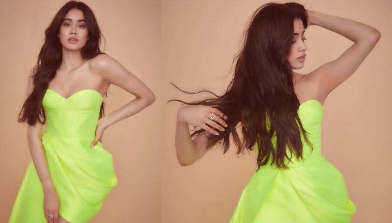 Janhvi Kapoor in Rs 2 lakh fluorescent yellow mini dress