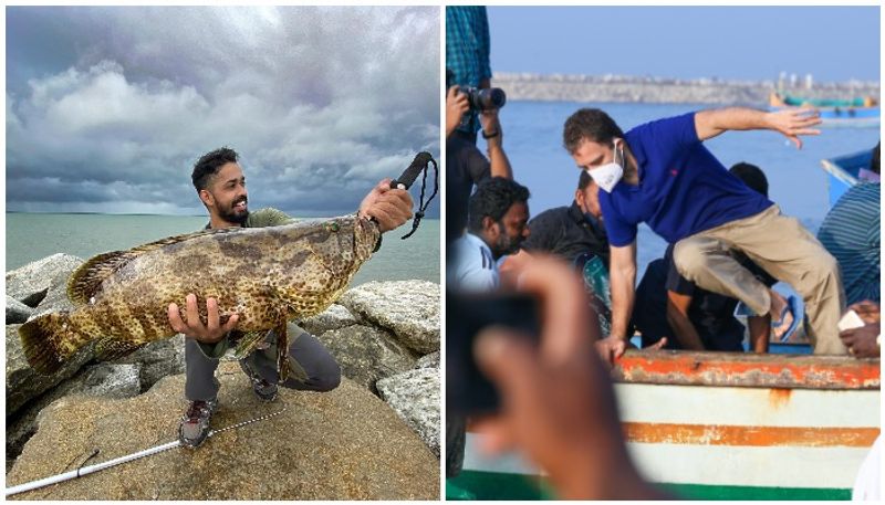 vlogger sebin releases rahul gandhi fishing experiences in kollam in new video