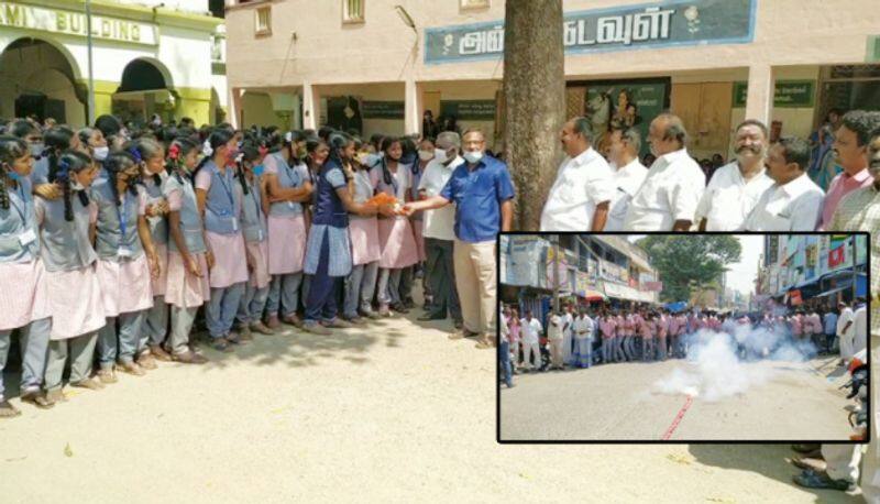 Student celebrate CM Edappadi palaniswami all pass announcement