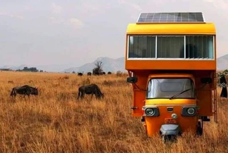 anand mahindra tweeted that he wants to work with man who turned auto rickshaw into mobile home