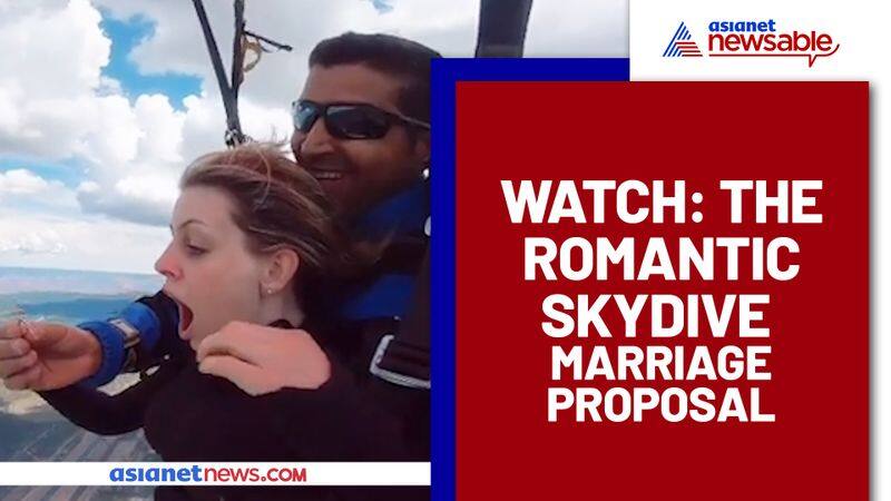 Man proposes to his girl while skydiving; Video won hearts of netizens - gps