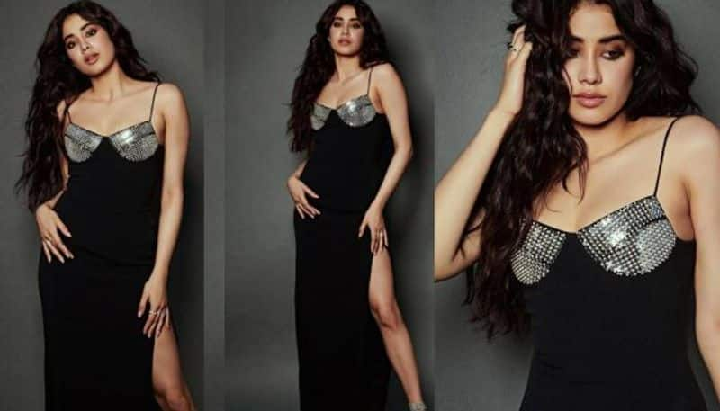 Janhvi Kapoor in black dress photos viral