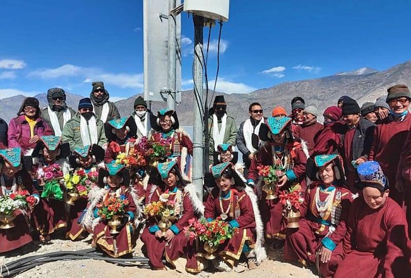 Two villages near Pangong Tso get optical fiber connectivity