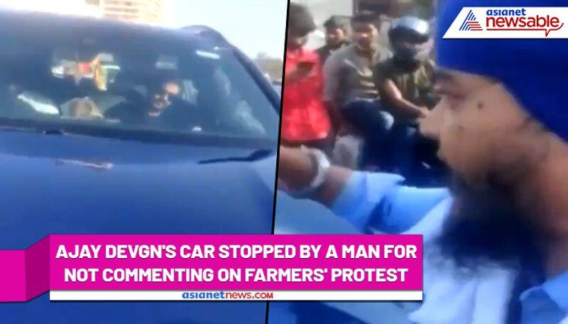 Man blocks Ajay Devgn's car in Mumbai, asks him to speak in favour of farmers' protest; Watch viral video - gps