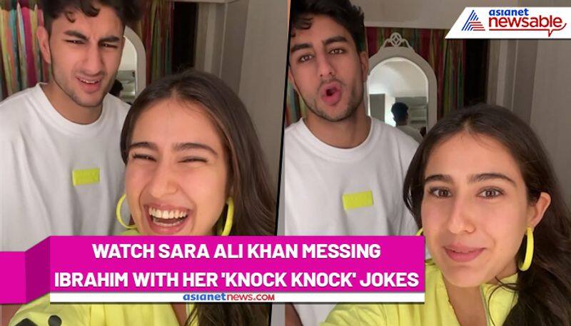 Ibrahim Ali Khan is fed up with Sara's 'knock-knock' jokes: Watch brother-sister duo video - ank