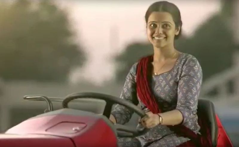 Mahindra special tractor advertisement on international womens day ckm