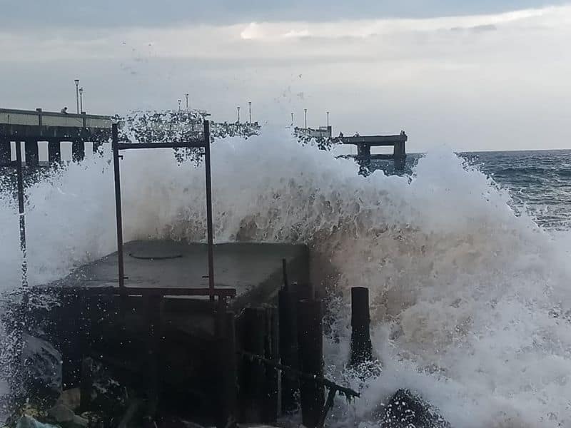 Strong sea level rise of the coast of Shanghumukham