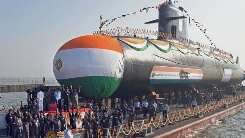 INS Karanj Indias 3rd Scorpene submarine commissioned by Indian Navy