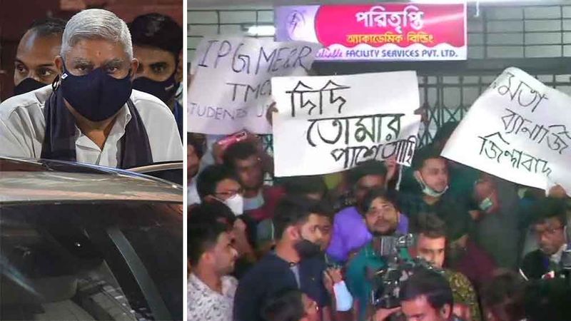 Jagdeep Dhankar visits Mamata at hospital amid 'go back' slogans-dbr