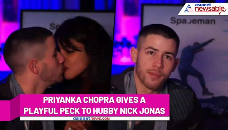 Naughty Priyanka Chopra kisses Nick Jonas while he was launching 'Spaceman' (Watch) - ank