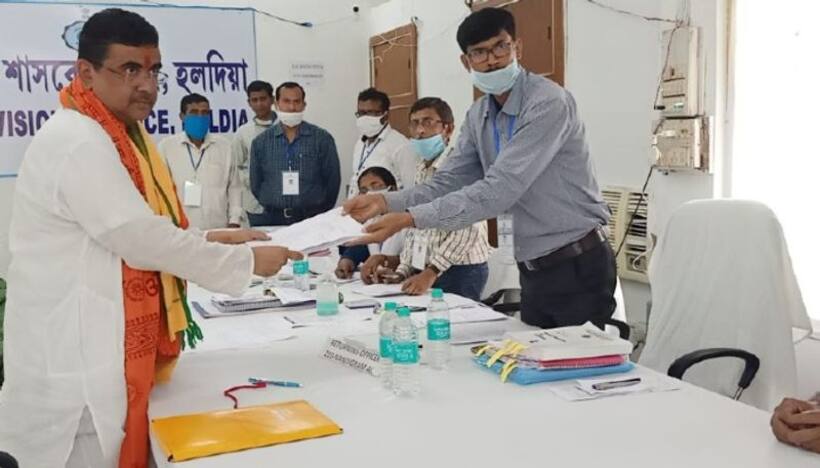 Suvendu Adhikari files nomination from Nandigram constituency