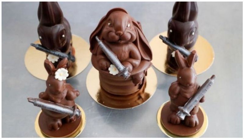 After Masked Santas for Christmas Hungarian Chocolatier's Vaccine Bunnies Offer Hope for Easter