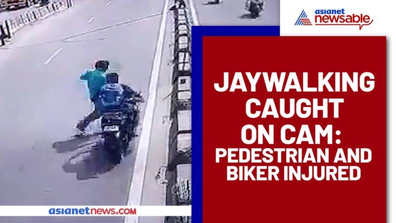 Pedestrian and biker flung across the road; Horrible accident caught on cam - gps