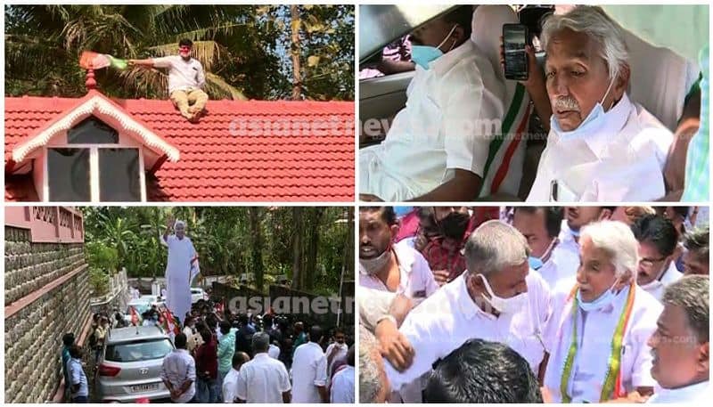 kerala assembly elections 2021 protests in puthuppally over change of constituency of oommen chandy