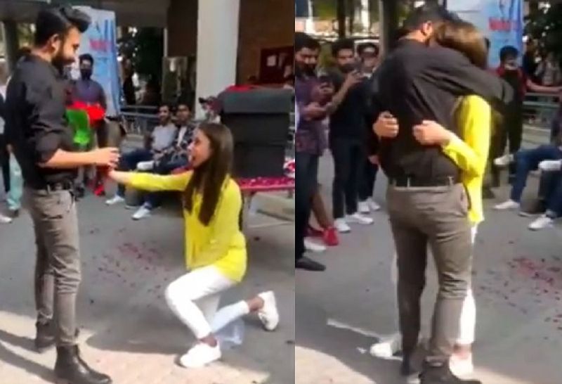 Pakistan lahore university suspend students after viral video of girl proposing to boy ckm