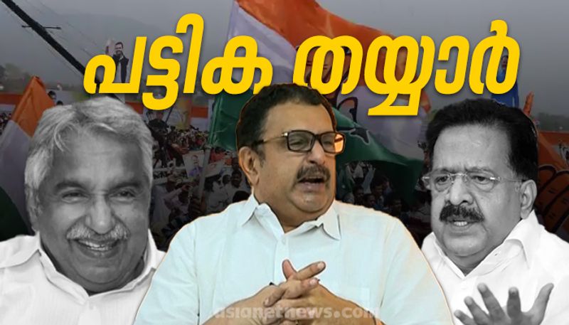 Kerala Assembly Election 2021 Congress candidate list