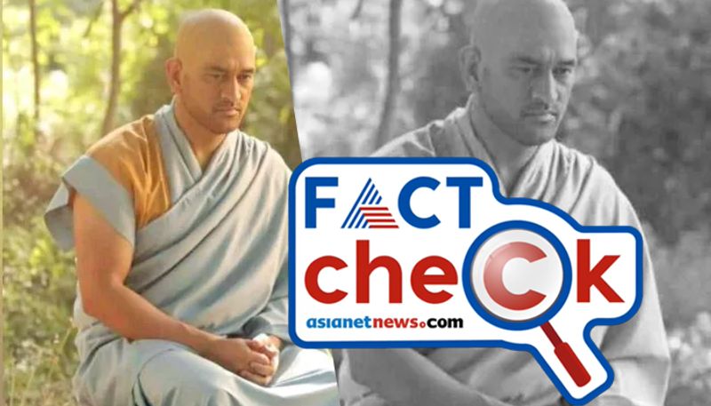 Factcheck of claim Former Indian cricket captain Mahendra Singh Dhoni converted to Buddhism