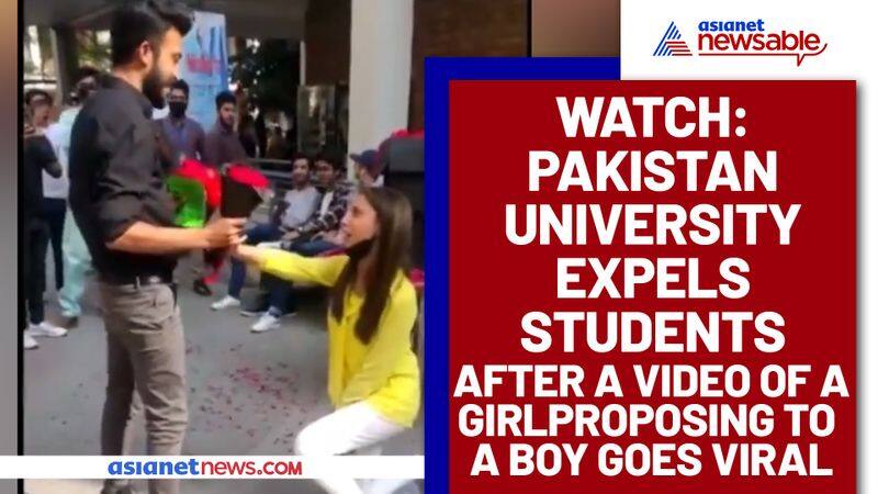 Girl proposed classmate on campus; Pakistan University Expels Couple, Watch viral video - gps