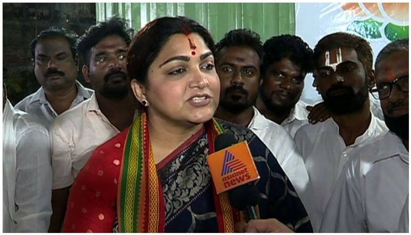 kushboo against congress party