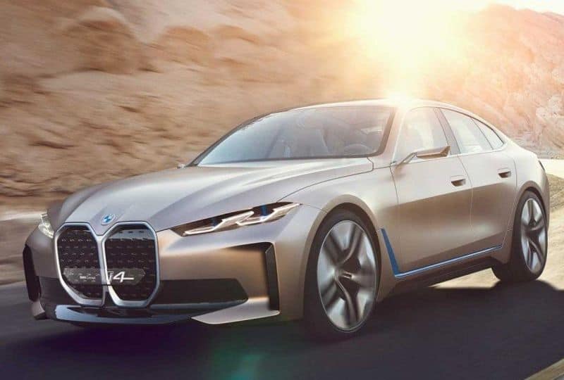 BMWs first electric sports car:  BMW i4 electric sedan 2022 with 600 km driving range