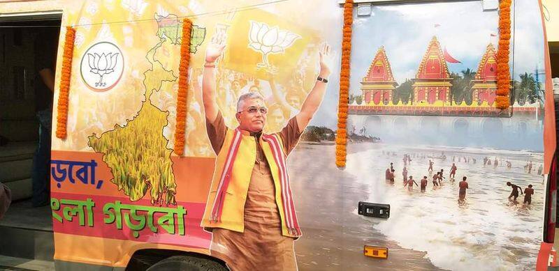 Dilip Ghosh rolls out electric car for campaigning in Kolkata-dbr