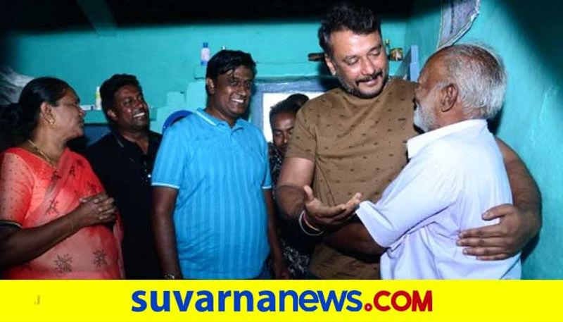 Kannada Actor Darshan meets real saarathi bus driver vcs