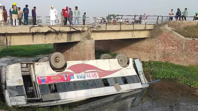 पंजाब: यात्रियों से भरी बस का फटा टायर, नाले में जाकर गिरी, 12 यात्री घायल, 2 की हालत गंभीर