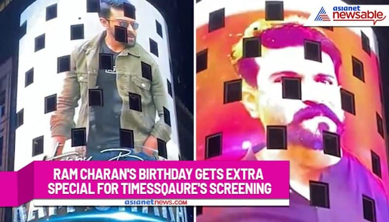 TimesSquare lights up with Ram Charan's pictures on his birthday; Watch video-ank