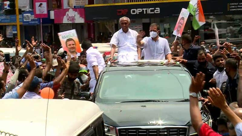 vehicle of Kerala Congress mani Jose  district president was used for Rahul Gandhis road show