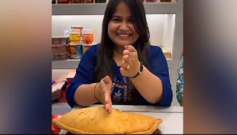 holi special bahubali gujiya prepared by a sweet shop in lucknow