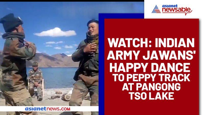 Indian Army jawans dancing at the Pangong Tso lake goes viral (Watch) - gps