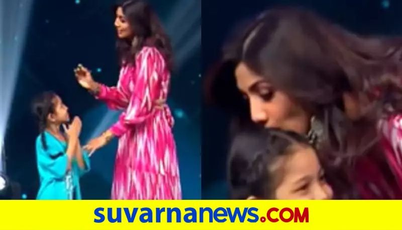 Shilpa Shetty Kundra puts Kala Teeka to contestant Florina Gogoi in Super Dancer dpl