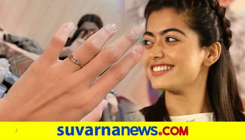 Rashmika mandanna shares a special finger ring photo with an unrevealed name vcs