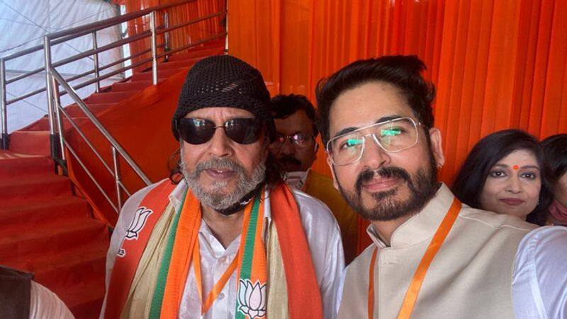 Mithun Chakraborty campaigns for BJP star candidate Hiran Chatterjee at Kharagpur -dbr